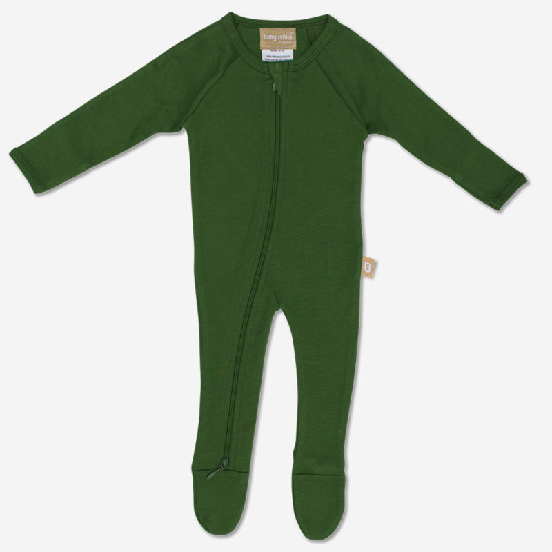 Organic Long Sleeve Jumpsuit Green